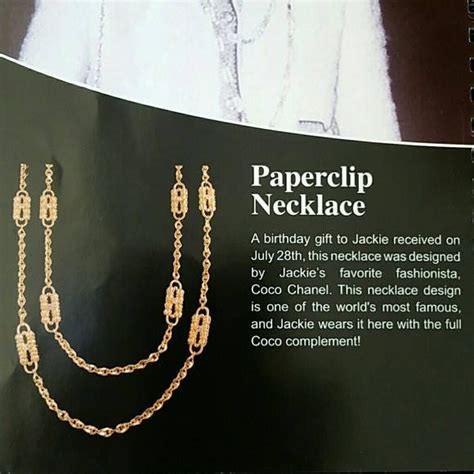 chanel paper clip necklace